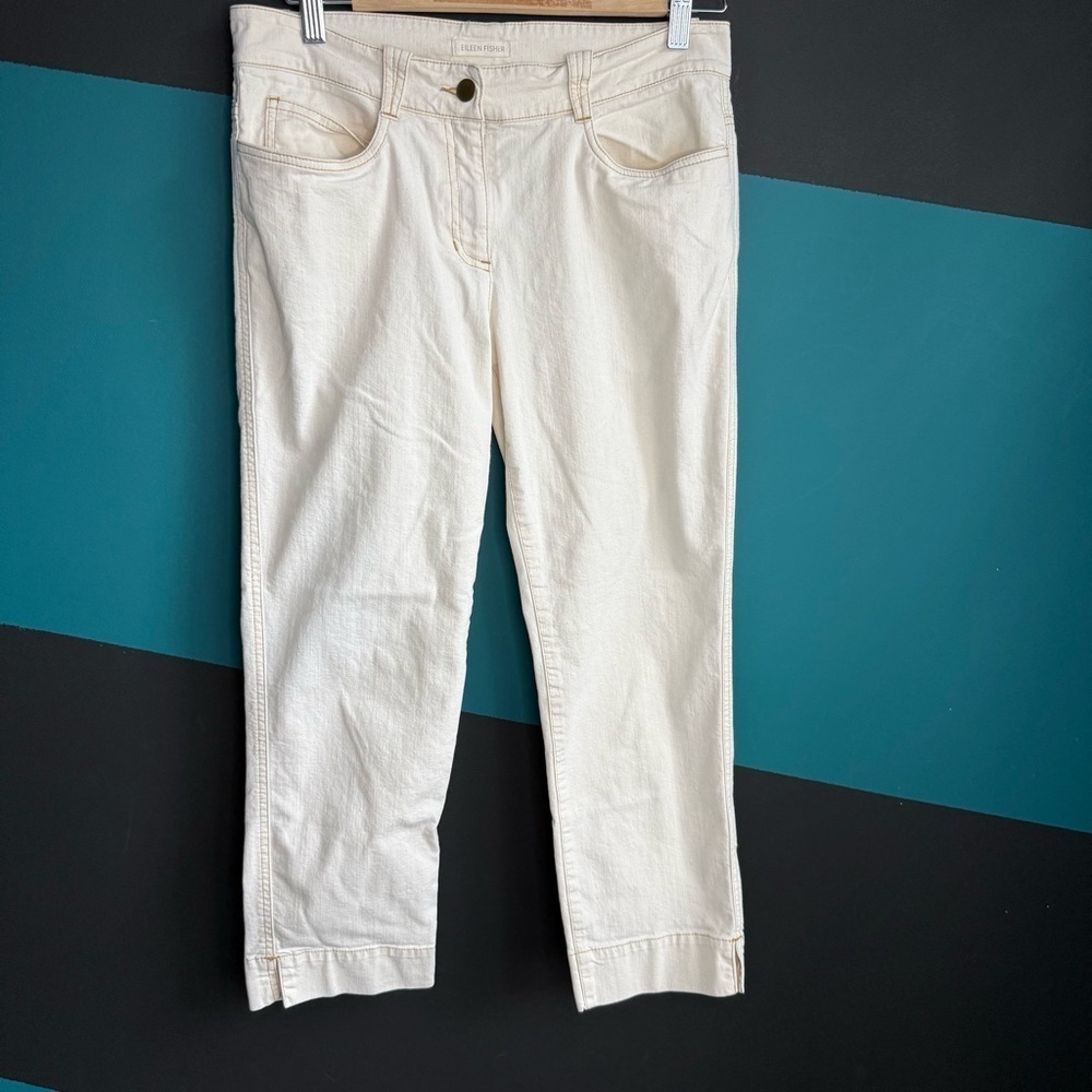 Eileen Fisher Cream Ankle & Cropped Jeans